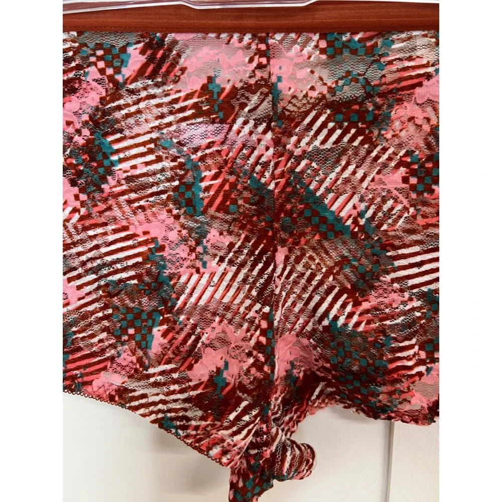 Body Frosting Lingerie Set 44D 3X Rust Pink Lace Longline Bra Boyshort BR-35247X